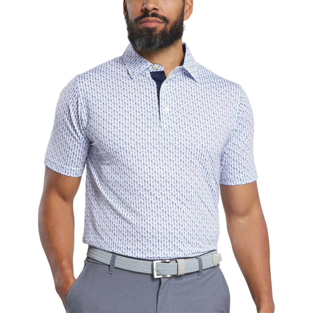 32604 Áo FJ Figure Print Lisle, Self Collar