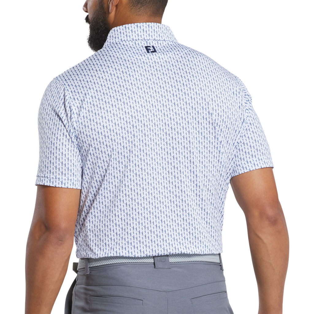 32604 Áo FJ Figure Print Lisle, Self Collar