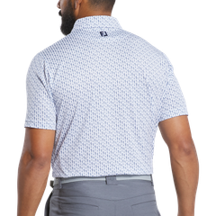 32604 Áo FJ Figure Print Lisle, Self Collar
