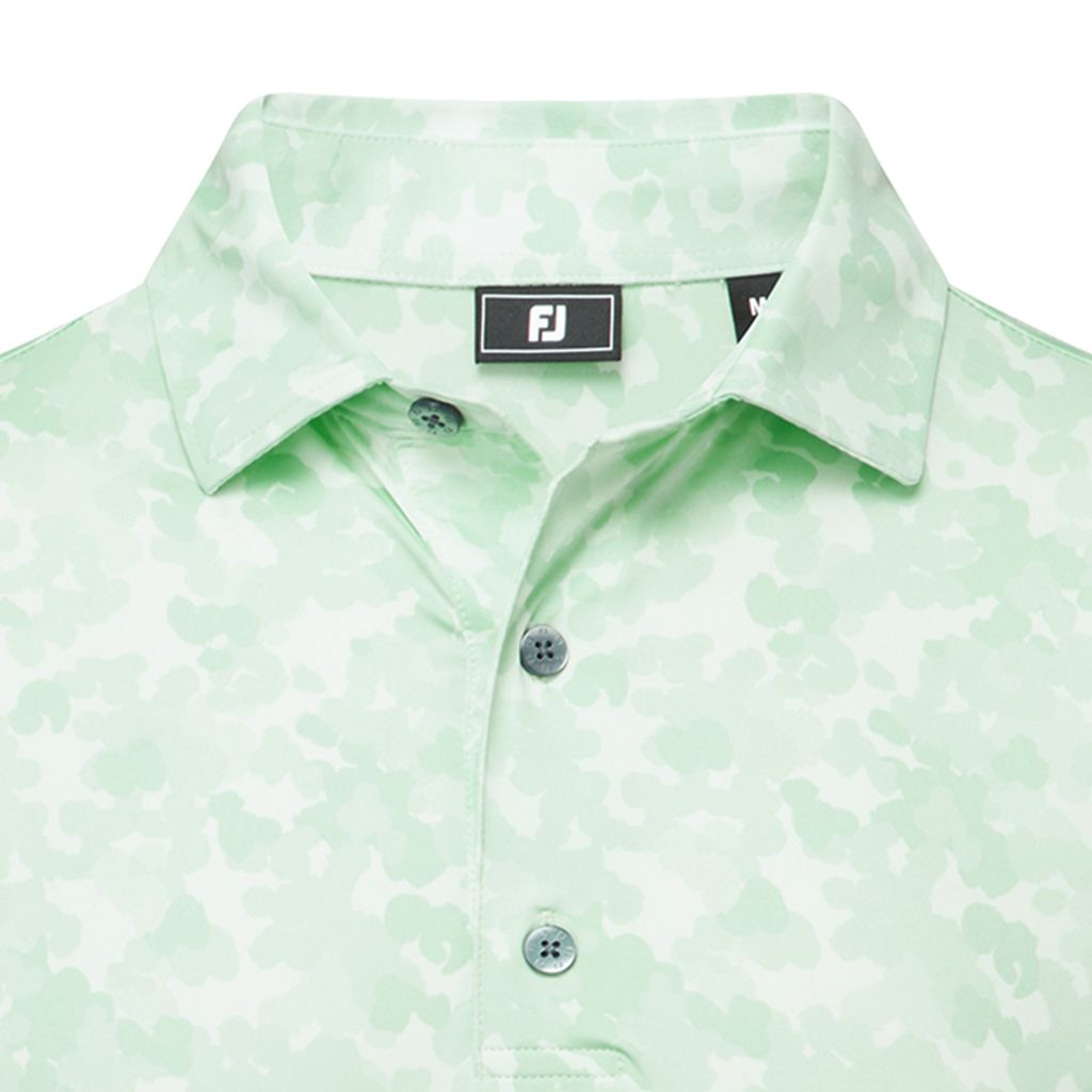 32695 Áo FJ Leaf Camo Lisle, Self Collar