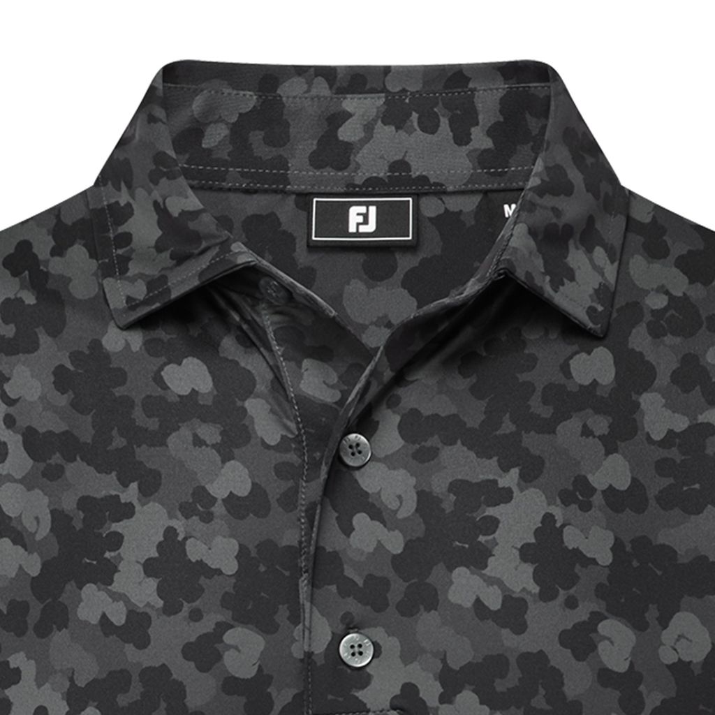 32696 Áo FJ Leaf Camo Lisle, Self Collar