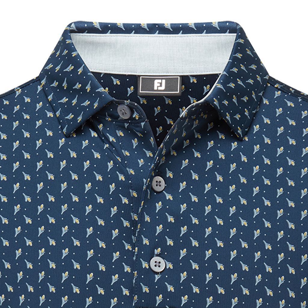 32698 Áo FJ Flower Bud Foulard, Self Collar