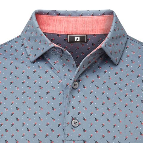 32700 Áo FJ Flower Bud Foulard, Self Collar