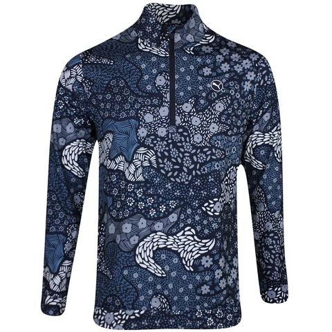 62840601 Áo Puma Cloudspun Bloom Camo 1/4 Zip Deep Nvy-Filtered Ash
