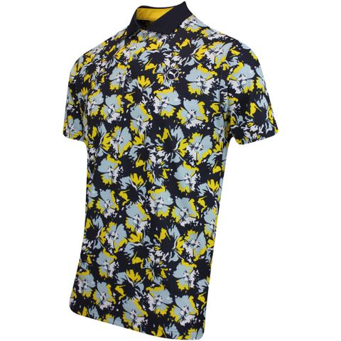 62840402 Áo Puma Pique Borrego Polo - LC Deep Nvy-Silver Sky