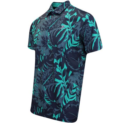 62683201 Áo Puma x PTC PALM GLITCH POLO Deep Nvy-Sparkling Green