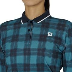 32281 Áo FJ L/S check print polo