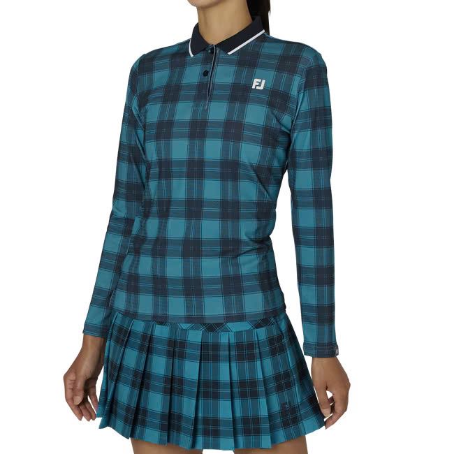 32281 Áo FJ L/S check print polo