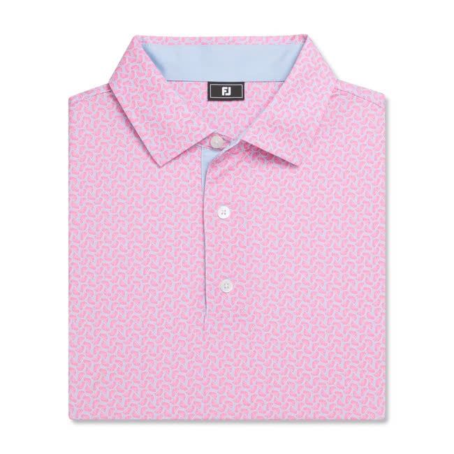 32592 Áo FJ Citrus Print Lisle, Self Collar