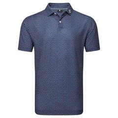 32587 Áo FJ Bounce Print Stretch Pique, Self Collar