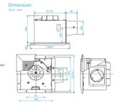  Quạt hút âm trần nối ống gió Panasonic FV-17CU8 
