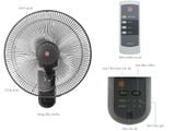  Quạt treo tường có remote điều khiển KDK M40M 