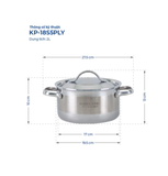  Nồi inox đa năng Korea King KP-18S5PLY 