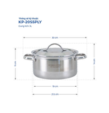  Nồi inox đa năng Korea King KP-20S5PLY 