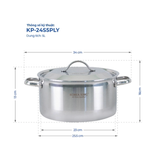  Nồi inox đa năng Korea King KP-24S5PLY 