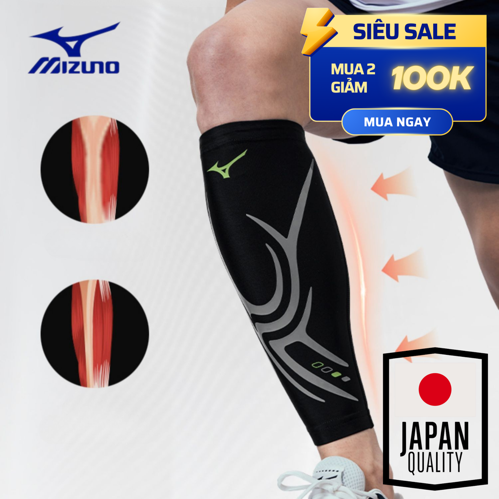 The EverCaft Mizuno | Đai bảo vệ bắp chân tích hợp công nghệ giảm chấn, hỗ trợ lưu thông máu, tăng hiệu suất vận động