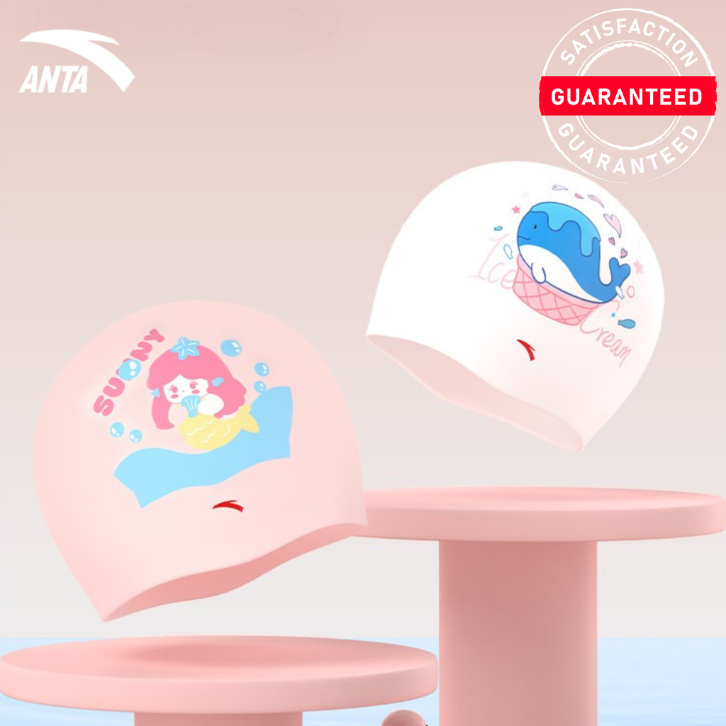 The FairyCap ANTA | Mũ Bơi Thời Trang Cho Bé Gái Tóc Dài, Thiết Kế Bịt Tai, Co Giãn Ôm Sát, Chống Thấm Tuyệt Đối, Tự Tin Bơi Lội