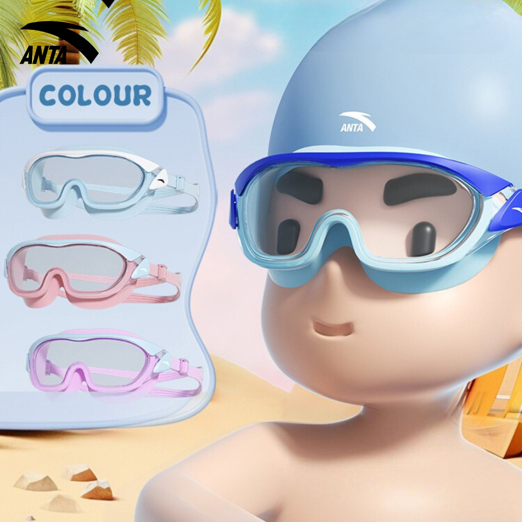 The AquaKids ANTA | Kính Bơi Trẻ Em, Polycarbonate HD Sắc Nét, Chống Sương Mù, Chống Nước, Co Giãn Ôm Sát, Êm Ái Vượt Trội