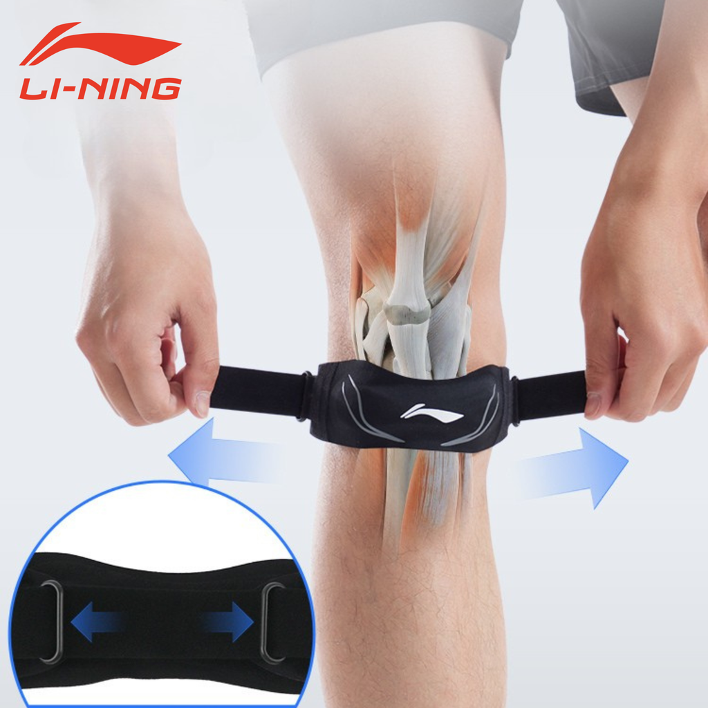 The BoosterX Li-Ning | Đệm bảo vệ xương bánh chè & dây chằng đầu gối, tránh chấn thương, thoáng khí & siêu gọn (kháng khuẩn 3A, silicone 14mm)