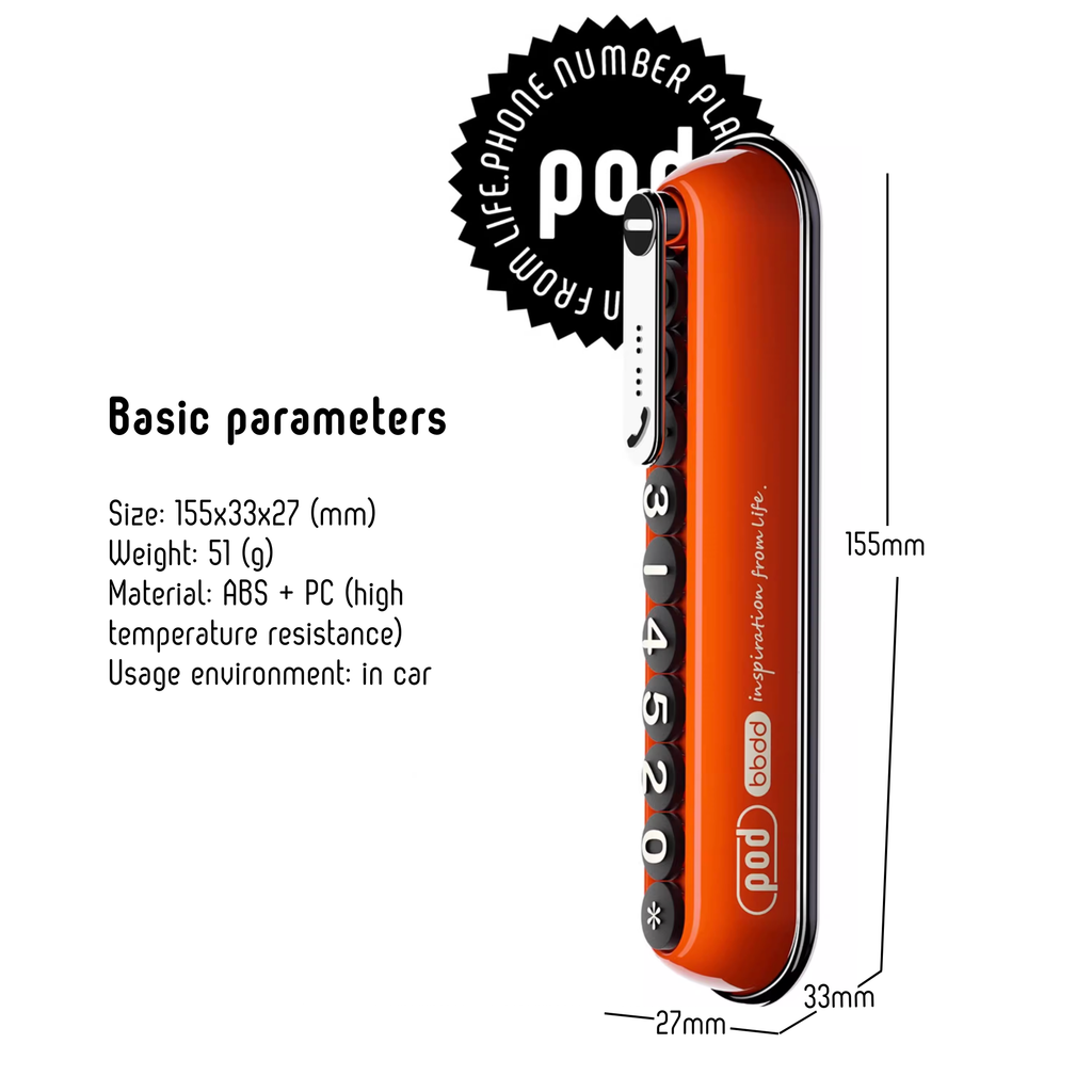 The Pod | Bảng số điện thoại cho xe hơi
