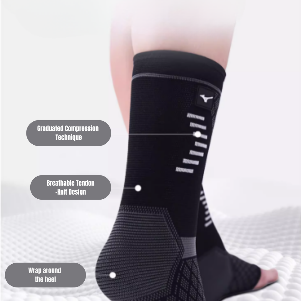 The EpicBoot Mizuno | Tất Bảo Vệ Mắt Cá Chân Đa Năng Thoáng Khí, Tích Hợp Đệm EVA Chống Trơn Trượt, Tăng Hiệu Quả Vận Động