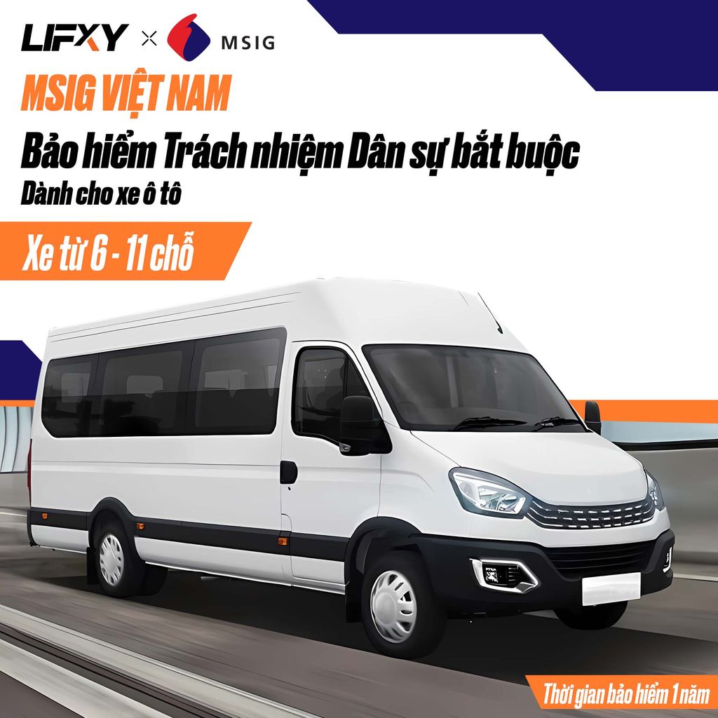 Bảo hiểm Trách nhiệm dân sự bắt buộc dành cho xe ô tô (từ 6-11 chỗ ngồi)