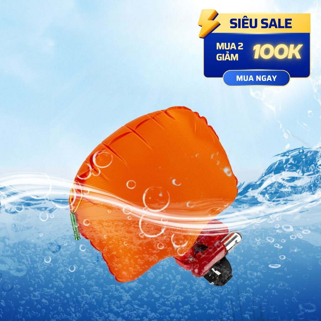 The SafePop VAGANT | Phao Sinh Tồn Nổi Nhanh Trong 2 Giây, Tự Bơm Khí CO₂, Tích Hợp Còi & La Bàn Tiện Dụng Cho Trẻ Em Và Người Lớn