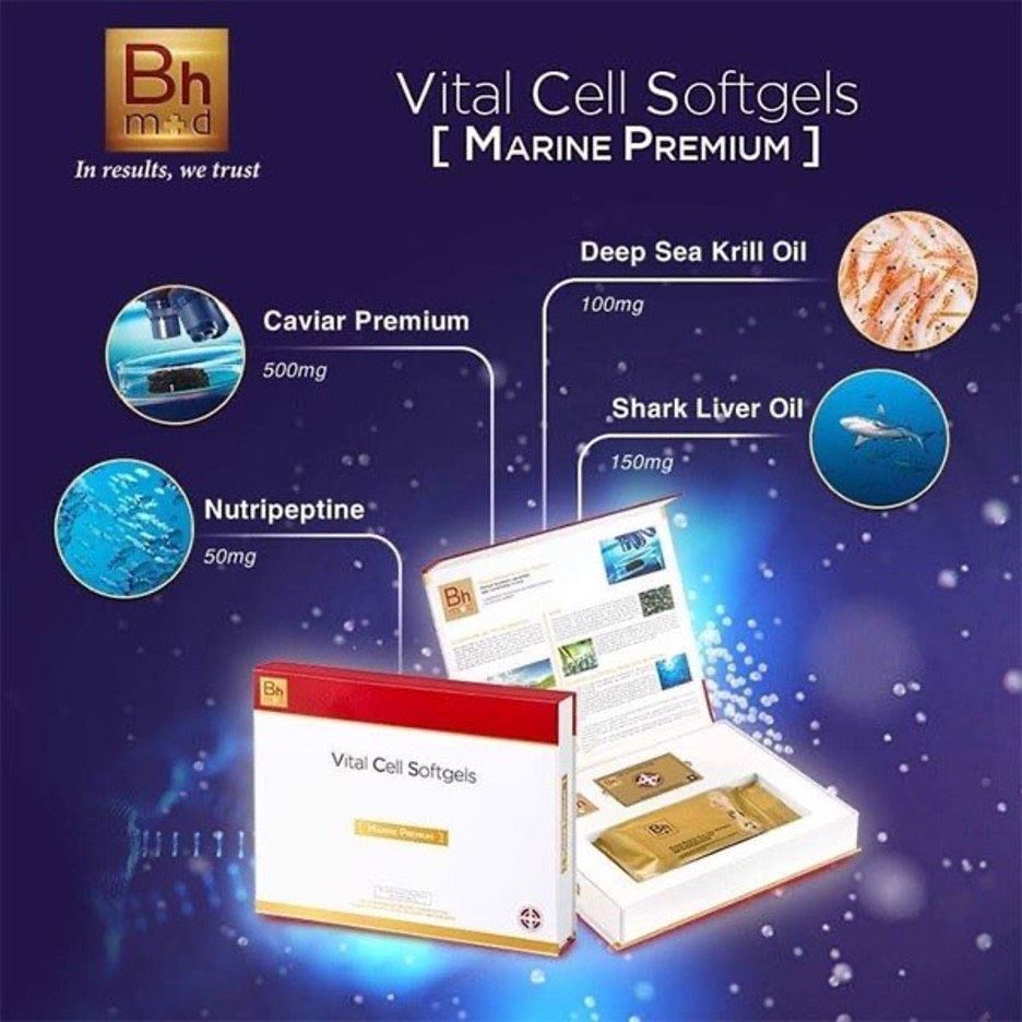  Viên Uống Bhmed  Vital Cell Softgels Marine Premium 
