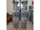  Lục Bình Bát Tràng men rạn Phúc Đức vẽ kỹ 1m6 bọc đồng | Quà Tặng Bố lục bình Bát Tràng 