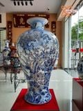  Mai Bình Tích Lộc Tùng Hạc Diên Niên men sứ vẽ lam vẽ vàng cao 80 cm | Quà Tặng Khai Trương Mai Bình Tích Lộc Bát Tràng 