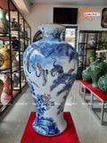  Mai Bình Tích Lộc Tùng Hạc Diên Niên men sứ vẽ lam vẽ vàng cao 80 cm | Quà Tặng Khai Trương Mai Bình Tích Lộc Bát Tràng 