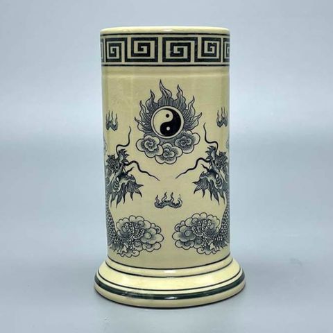  Ống hương gốm Chu Đậu truyền thống 19cm 