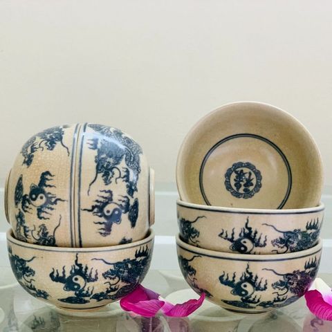  Bộ bát thờ men rạn 10 cái 