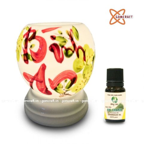  Đèn xông tinh dầu gốm Bát Tràng - Bình An 