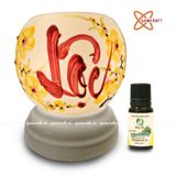  Đèn xông tinh dầu gốm Bát Tràng - Lộc Vàng 