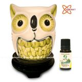  Đèn xông tinh dầu gốm Bát Tràng - Hình Chim Cú 