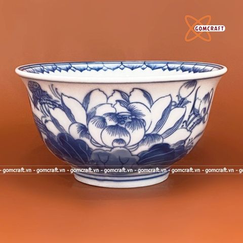  Bát thờ cúng Vạn Phúc Trường An hoa sen 