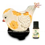  Đèn xông tinh dầu gốm Bát Tràng - Hình Chim Câu (Vàng) 