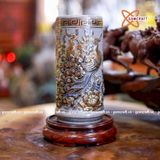  Ống Hương Công Danh Phú Quý Men Rạn Vẽ Vàng Bát Tràng 