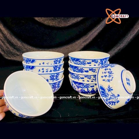  Bộ 10 bát thờ thất tiên men lam đặc biệt 