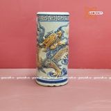  Ống Hương Thờ Sứ Men Rạn Đắp Nổi Cao Cấp 16cm 