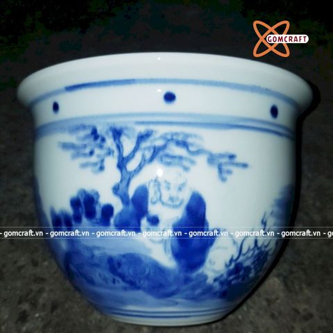  Thống mini vẽ la hán 16x12cm 