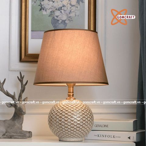  Đèn bàn trang trí bằng gốm sứ cao 52cm 