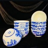  Bộ 10 bát thờ thất tiên men lam đặc biệt 