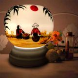  Đèn xông tinh dầu gốm Bát Tràng - Phong Cảnh Tre 