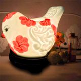  Đèn xông tinh dầu gốm Bát Tràng - Hình Chim Câu (Đỏ) 