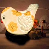  Đèn xông tinh dầu gốm Bát Tràng - Hình Chim Câu (Vàng) 