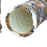 Ống Đựng Hương Men Lam Hình Rồng Vẽ Vàng 16cm 