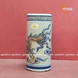  Ống Hương Thờ Sứ Men Rạn Đắp Nổi Cao Cấp 16cm 