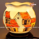  Đèn Xông Tinh Dầu Dáng Sóng Vẽ Phố Cổ 